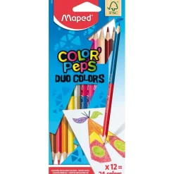 Maped Color'Peps Duo - 12 Crayons de couleur 2-en-1