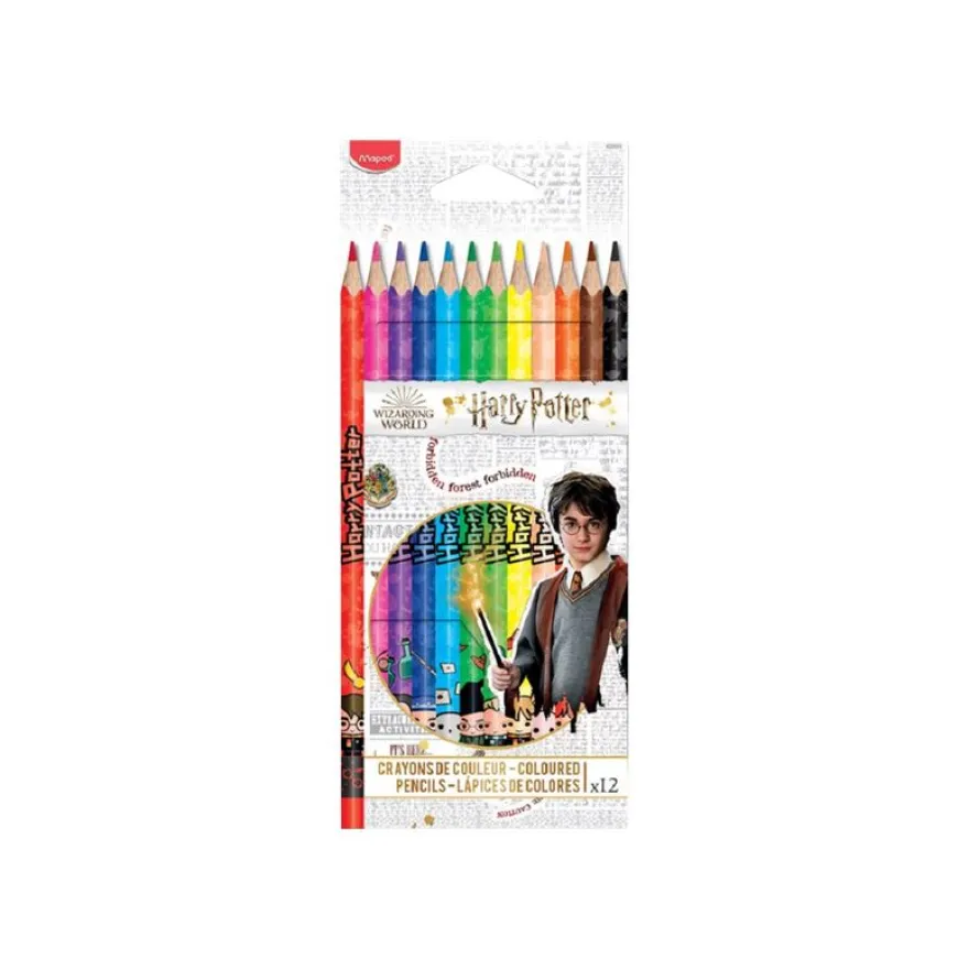 Maped Color'Peps Harry Potter - 12 Crayons de couleur - couleurs vives assorties