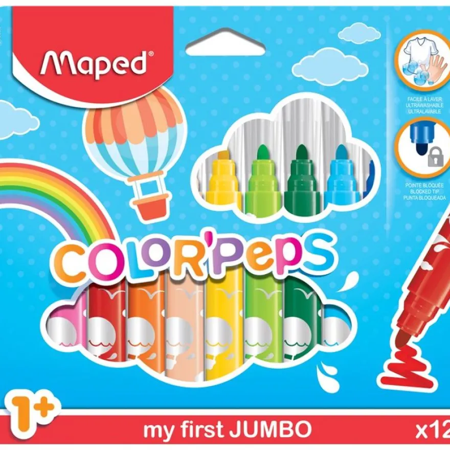 Maped Color'Peps Jumbo - 12 Feutres