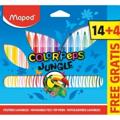 Maped Color'Peps Jungle - 18 Feutres dont 4 offerts - pochette carton