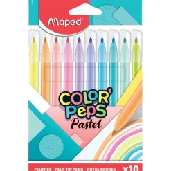Maped Color'Peps Pastel - 10 Feutres - couleurs assorties
