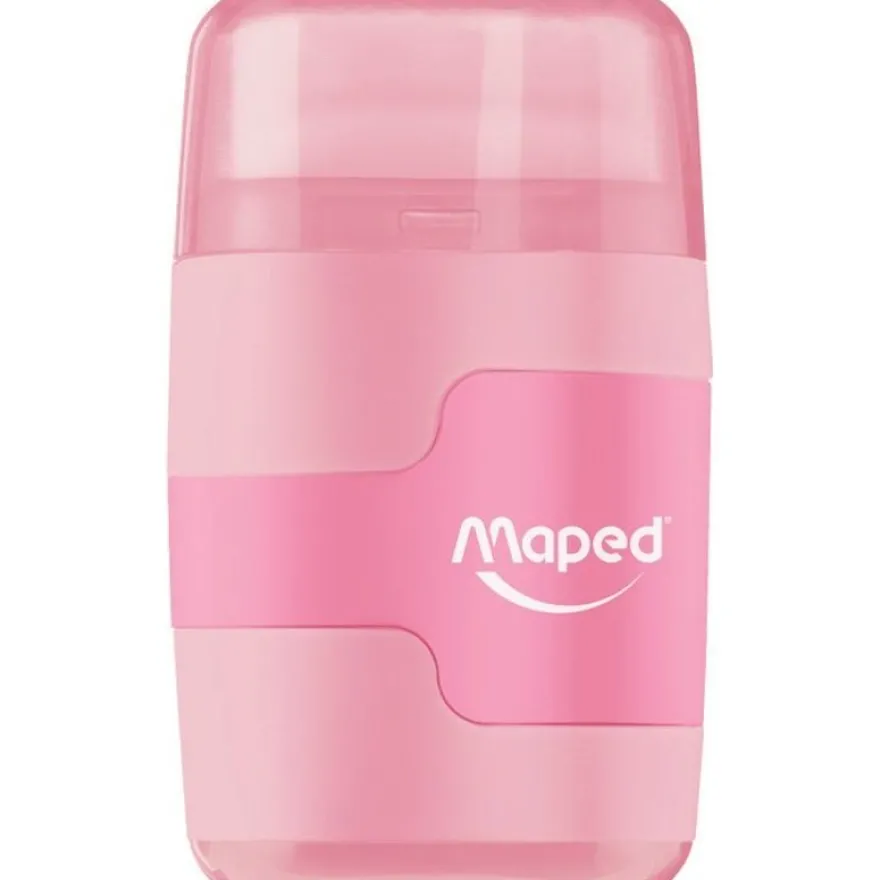 Maped Connect Pastel - Taille-crayons 2 trous Gomme 2-en-1 - disponible dans différentes couleurs