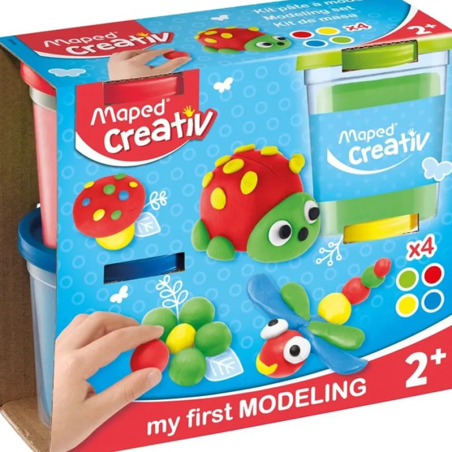 Maped Creativ - 4 pots de pâte à modeler - 30gr