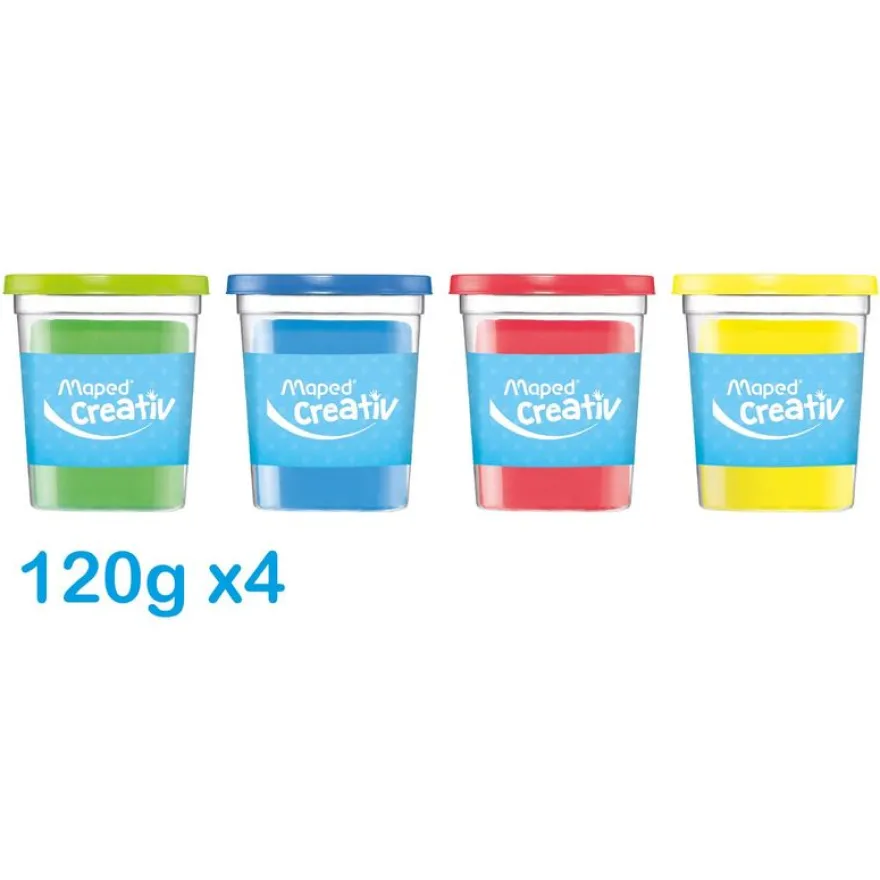 Maped Creativ - 4 pots de pâte à modeler - 30gr