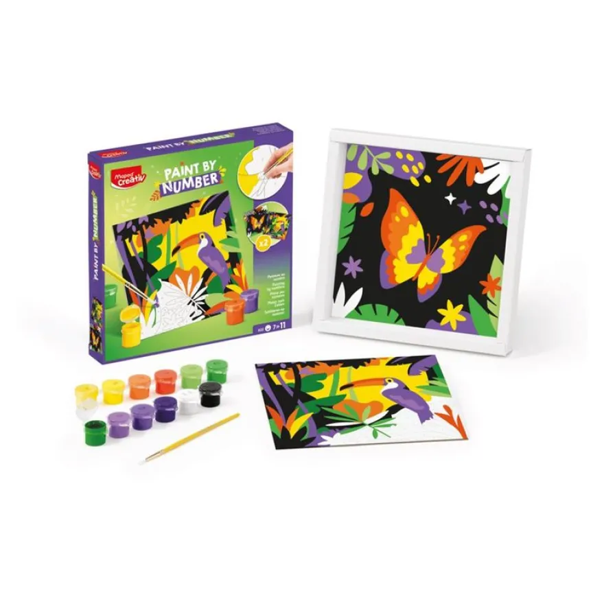 Maped Creativ - Peinture par numéro - toucan and butterfly