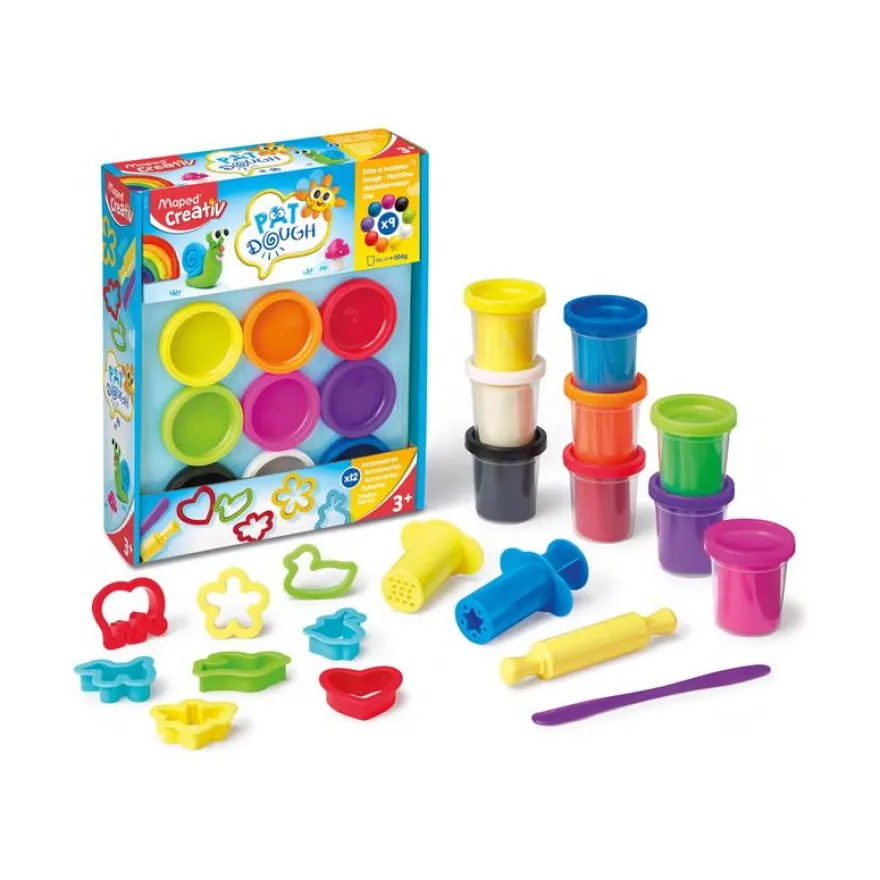 Maped Creativ Pat'Dough - Kit de pâte à modeler - 21 pièces