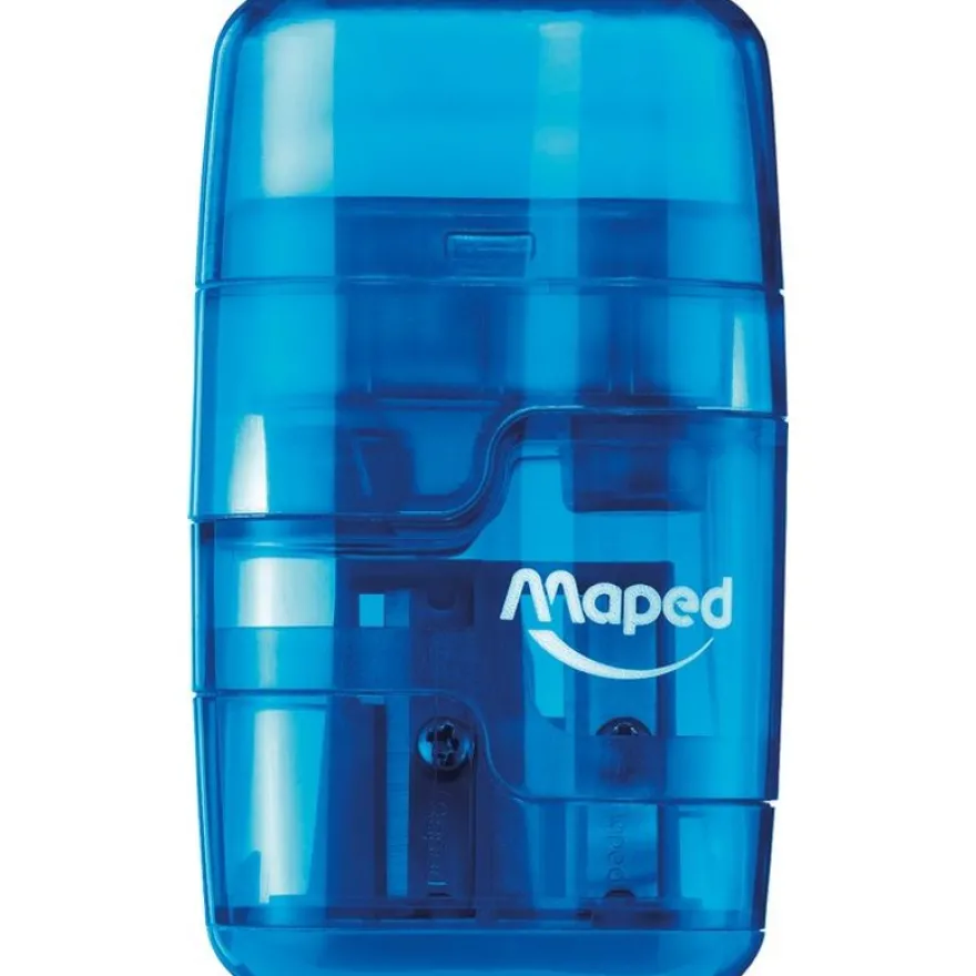 Maped DUO Connect - Taille crayon / gomme - 2 trous - disponible dans différentes couleurs