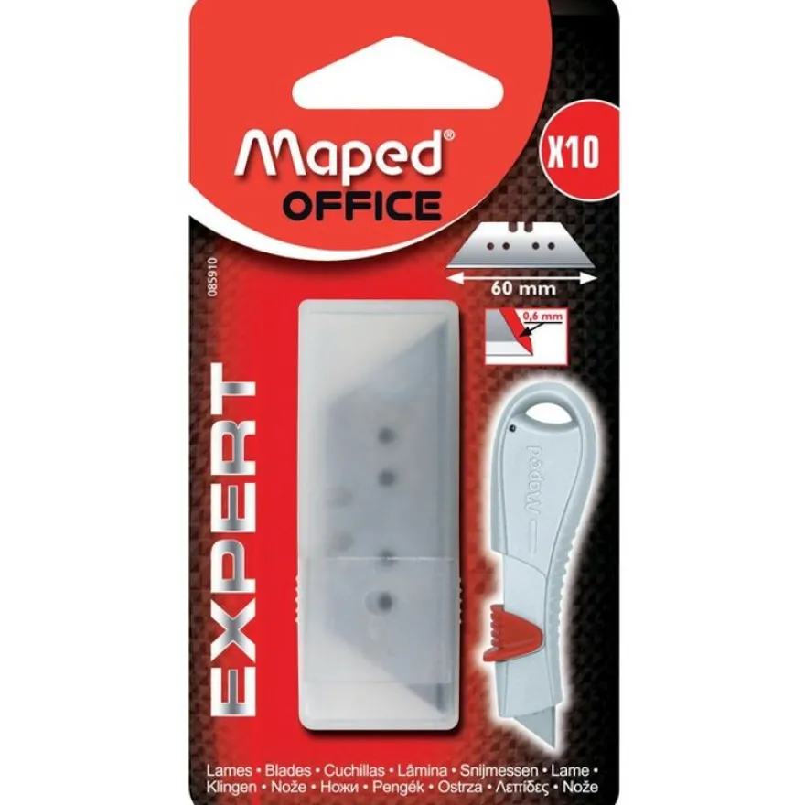 Maped Expert - Etui de 10 lames trapezoidales