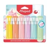 Maped Fluo Peps Pastel - Pack de 6 surligneurs - couleurs assorties
