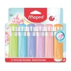 Maped Fluo'Peps Pastel - Pochette de 6 Surligneurs - couleurs assorties