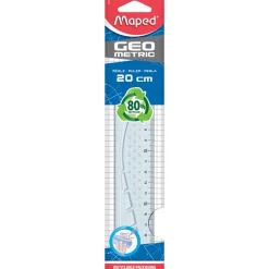 Maped Geometric - Règle 20 cm - transparente