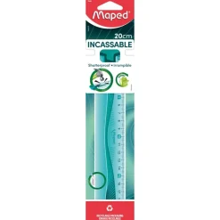 Maped Incassable - Règle plastique 20 cm - incassable - disponible dans différentes couleurs