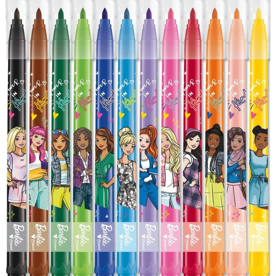 Maped Licence Barbie - 12 Feutres en pochette carton