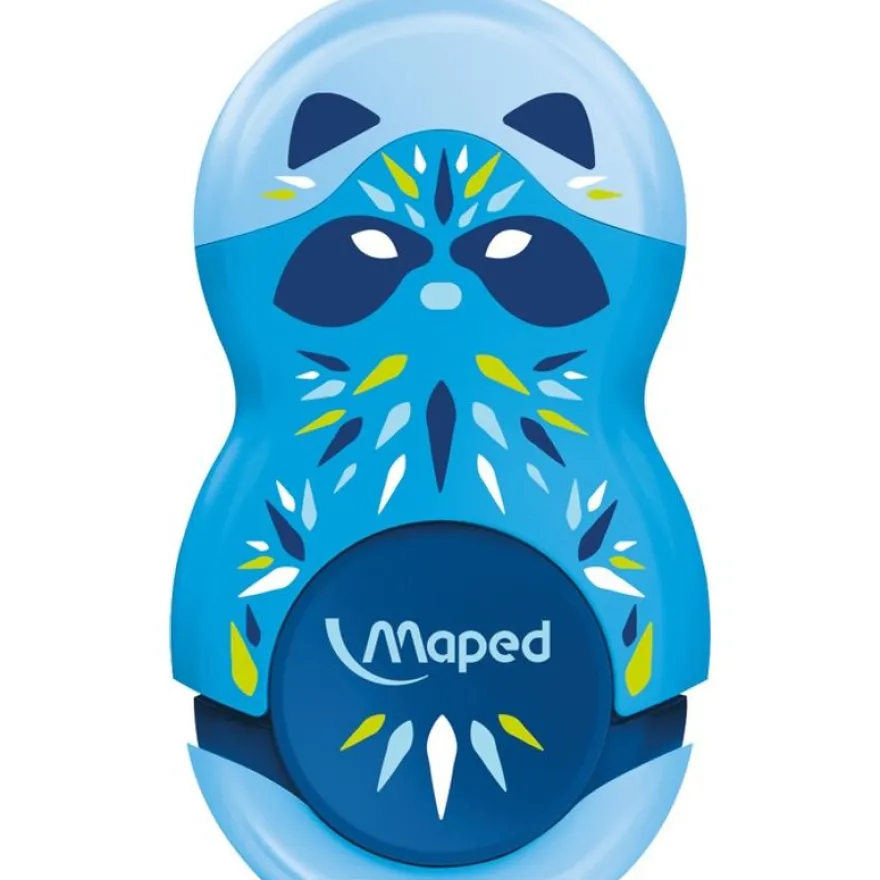 Maped Loopy Mini Cute - Taille crayon gomme 2-en-1 - 1 trou - disponible dans différentes couleurs