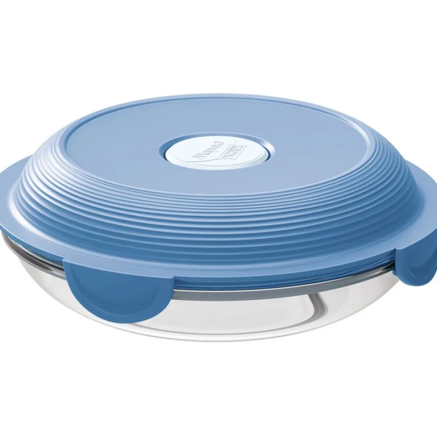 MAPED PICNIK - Assiette à déjeuner en verre ronde 700 ml CONCEPT ADULTES - coloris Bleu Orage