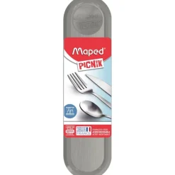 Maped Picnik Concept Adult - Boîte à couverts + couverts inox - gris