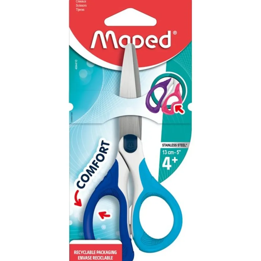 Maped Sensoft - Ciseaux 13 cm (blister) - asymétriques - disponible dans différentes couleurs