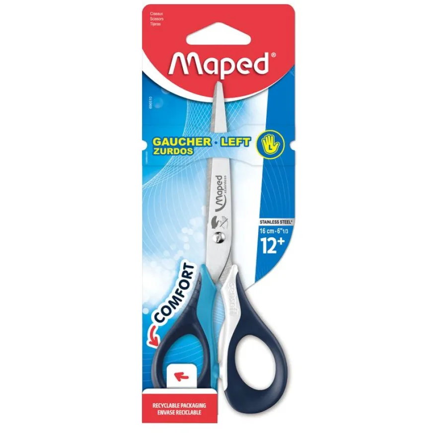 Maped Sensoft 3D - Ciseaux bouts ronds - pour gaucher - 16 cm