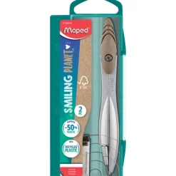 Maped Smiling Planet - Coffret compas Study mine 2 mm - 50% en fibre de bois