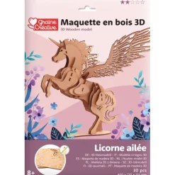 Maquette bois 3D - Licorne
