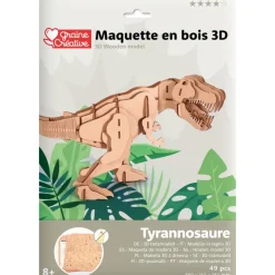 Maquette bois 3D - T-Rex - 49 pièces
