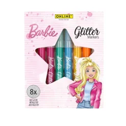 Marqueurs pailletés Barbie - 8 couleurs