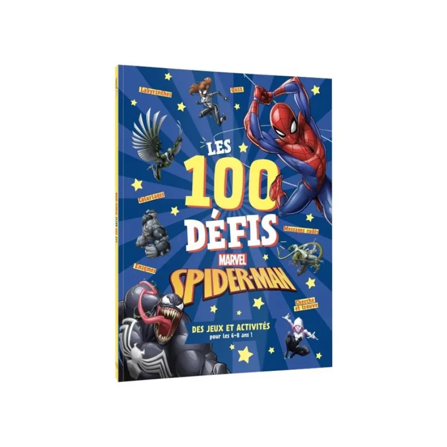 Marvel Spider-Man - Des jeux et activités pour les 6-8 - Les 100 défis - Livre d'activités