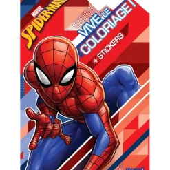 Marvel Spider-Man - Vive le coloriage ! + stickers (fond formes géométriques)