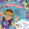 Masques scintillants Pochette avec 6 masques à décorer avec des stickers en mousse brillants À partir de 6 ans