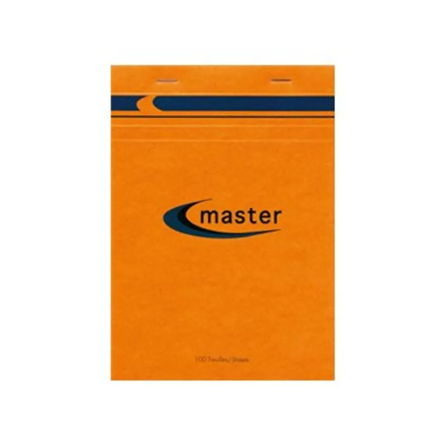 MASTER - Bloc notes - A5 - 200 pages - petits carreaux - 70g