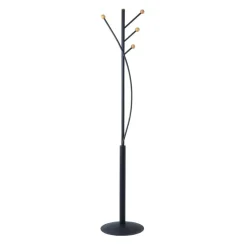 MAULaura - Porte-manteau sur pied - 4 patères - noir