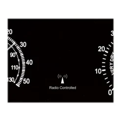 MaulDrive - Horloge - mécanisme radio pilotée - 30 cm - noir argenté