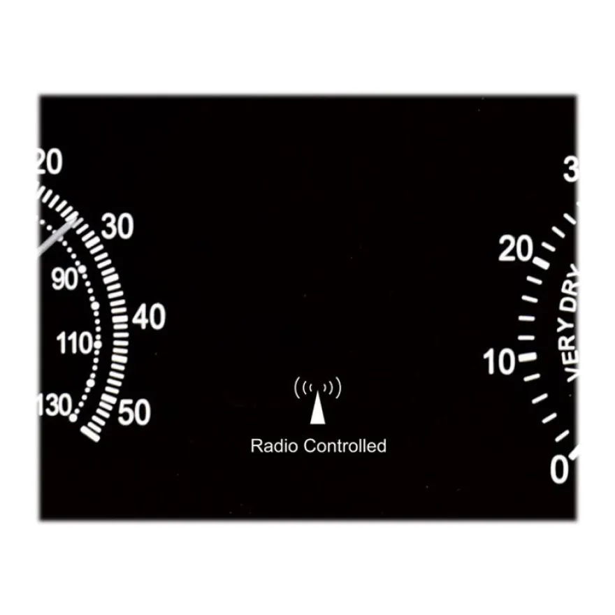 MaulDrive - Horloge - mécanisme radio pilotée - 30 cm - noir argenté