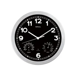 MaulDrive - Horloge - mécanisme radio pilotée - 30 cm - noir argenté
