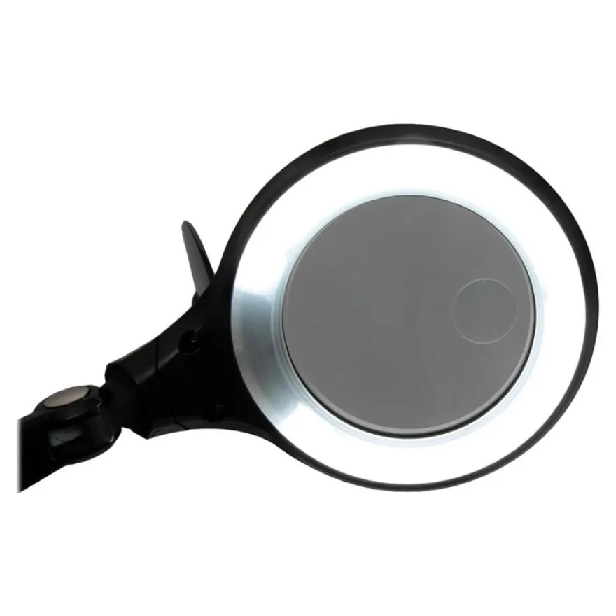 MAULiris - Lampe loupe à Led - 10 cm diamètre - agrandissement : 1.75x - 7 W - noir
