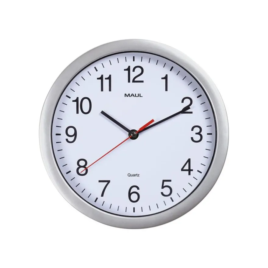 MaulRun - Horloge - mécanisme quartz - 25 cm - blanc argenté