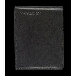 Maverick - Portefeuille compact à 2 volets anti-piratage - cuir noir