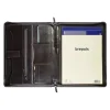 Maverick All Black - Conférencier A4 zippé avec bloc notes - noir