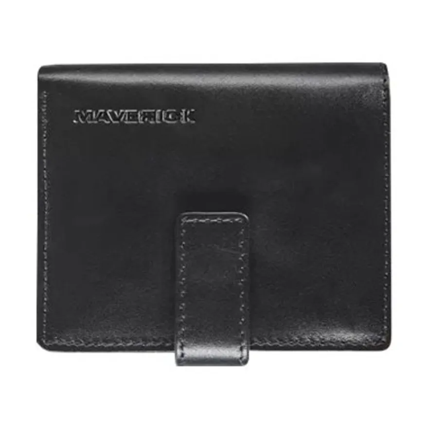 Maverick All Black - portefeuille compact RFID - noir