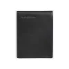 Maverick All Black - Portefeuille - compact billfold RFID with zipper - cuir de vachette pleine fleur tanné végétal - noir