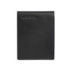 Maverick All Black - Portefeuille - compact billfold RFID with zipper - cuir de vachette pleine fleur tanné végétal - noir