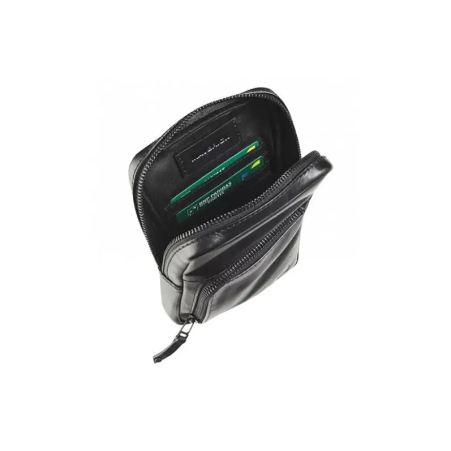 Maverick All Black - Sac à bandoulière - cuir de vachette pleine fleur tanné végétal - noir
