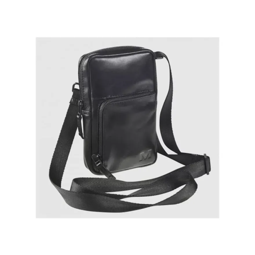 Maverick All Black - Sac à bandoulière - cuir de vachette pleine fleur tanné végétal - noir