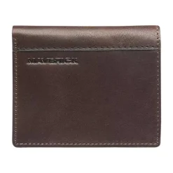 Maverick brown - Portefeuille for 6 credit cards / cash - protection RFID - cuir de vachette pleine fleur tanné végétal - brun