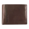 Maverick brown - Portefeuille - RFID, with 2 banknote pockets - cuir de vachette pleine fleur tanné végétal - brun