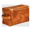 Maverick New Men - Trousse de toilette - cuir de vachette pleine fleur tanné végétal - cognac