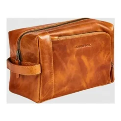Maverick New Men - Trousse de toilette - cuir de vachette pleine fleur tanné végétal - cognac