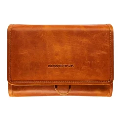 Maverick New Men - Trousse de toilette avec crochet - cuir de vachette pleine fleur tanné végétal - cognac