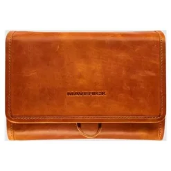 Maverick New Men - Trousse de toilette avec crochet - cuir de vachette pleine fleur tanné végétal - cognac