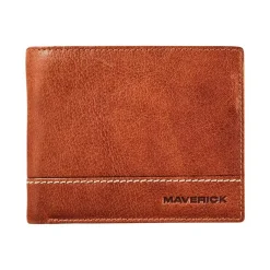 Maverick Rough Gear - Portefeuille - RFID, with removable cardholder - cuir de buffle pleine fleur à tannage végétal - cognac